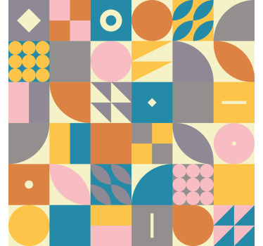 Tapet camera de zi retro geometric - TenStickers