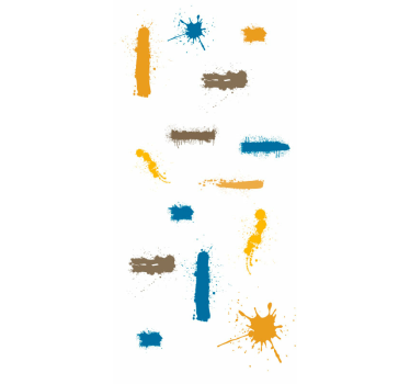 Tapet abstract lovituri de vopsea abstracte - TenStickers