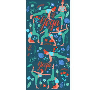 Femeie care face yoga dormitor adolescent tapet - TenStickers