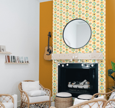 Tapet retro geometric al anilor 60 - TenStickers