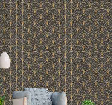 Arcuri delicate în stil art deco tapet abstract cool - TenStickers
