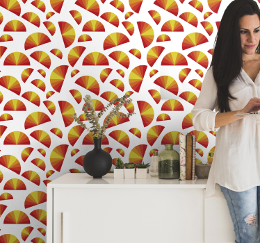 Tapet vintage motiv retro soare - TenStickers
