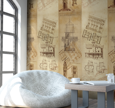 Construirea tapetului vintage - TenStickers