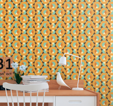 Forme geometrice calme tapet retro - TenStickers