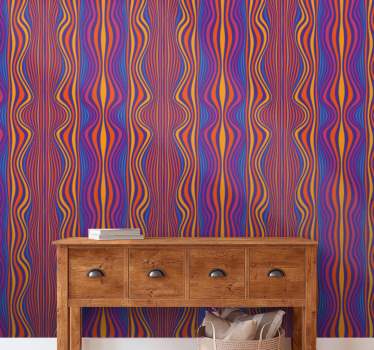 Linii grozave psihedelice = tapet abstract - TenStickers