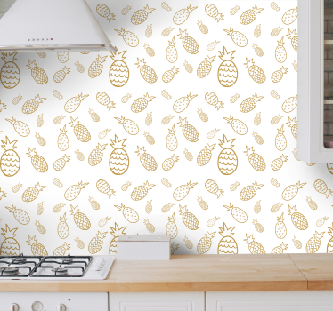 Model de ananas tapet abstract - TenStickers