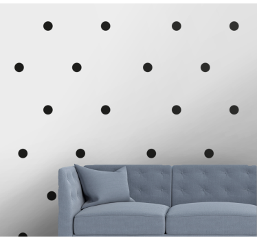 Stil nordic puncte negre tapet abstract - TenStickers