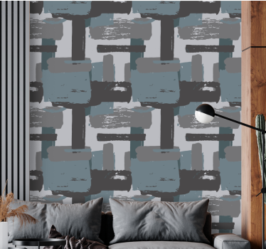 Tapet abstract lovituri de vopsea gri - TenStickers