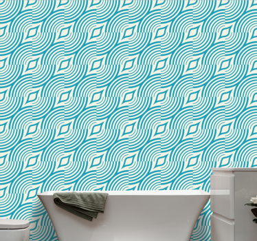 Tapet abstract forme de undă curgătoare - TenStickers