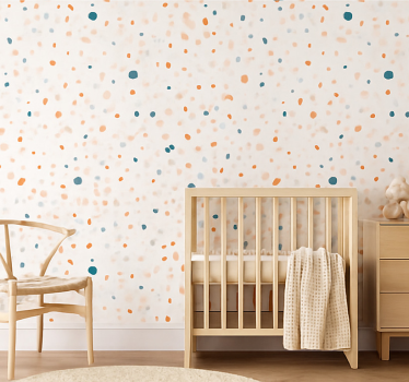 Tapet abstract în nuanțe de teal și teracotă - TenStickers