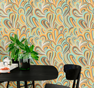 Tapet abstract motiv învolburat - TenStickers