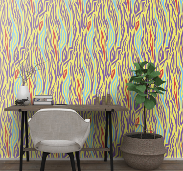 Tapet abstract valuri colorate - TenStickers