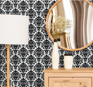 Tapet baroc model monocrom elegant - TenStickers