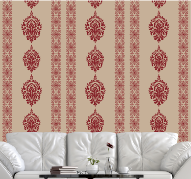 Tapet baroc modele roșii elegante - TenStickers