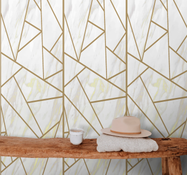 Tapet cu efect de marmura mozaic geometric - TenStickers