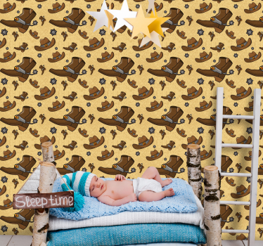Tapet vintage model de cizme de cowboy - TenStickers