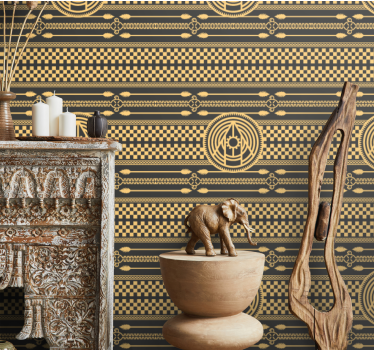Tapet dormitor Model maori tribal - TenStickers