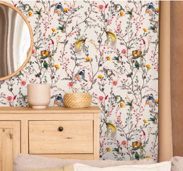 Tapet floral cu design floral naturalist - TenStickers