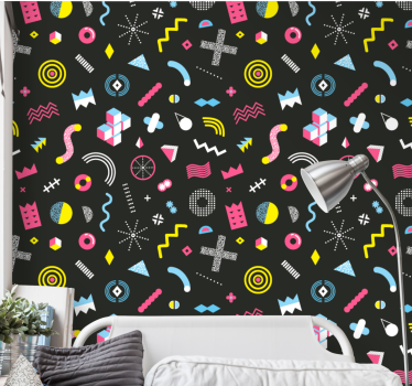 Tapet vintage forme retro dinamice - TenStickers
