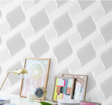 Tapet abstract modele de valuri elegante - TenStickers