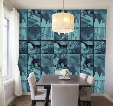 Tapet în spatele peretelui de ploaie abstract - TenStickers