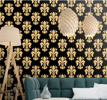 Tapet în stil baroc fleur-de-lis - TenStickers