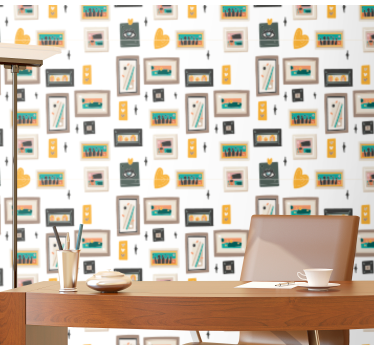 Tapet industrial motive retro office - TenStickers