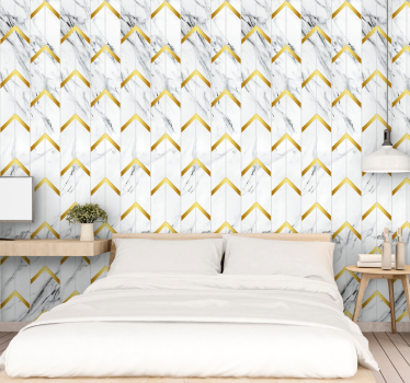 Tapet marmură model chevron elegant - TenStickers