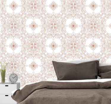 Tapet retro cu model vintage elegant și auriu - TenStickers