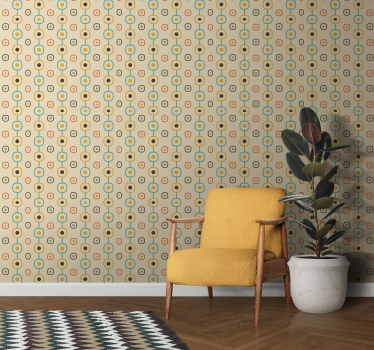 Tapet retro geometric al anilor 60 - TenStickers