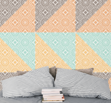 Tapet retro mandala psihedelic hippy - TenStickers