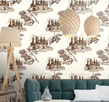 Tapet rustic model peisaj de chiparos - TenStickers