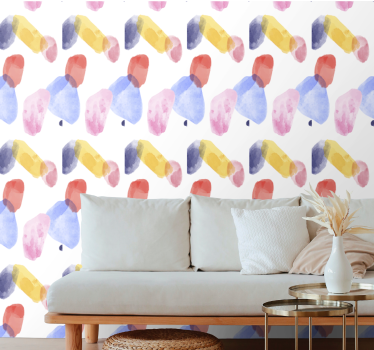 Tapet abstract modele de culoare moale - TenStickers
