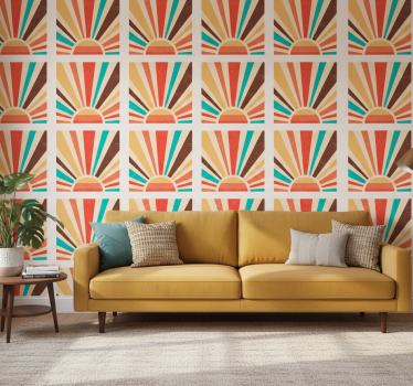 Tapet vintage apus abstract vintage - TenStickers