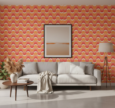 Tapet vintage cu motiv val vibrant - TenStickers