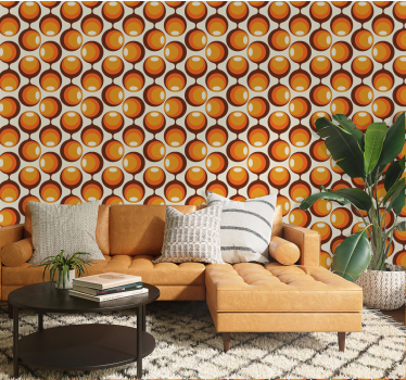 Tapet vintage design semi-alungit anii '70 - TenStickers