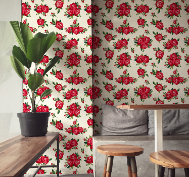 Tapet vintage model alb montan - TenStickers