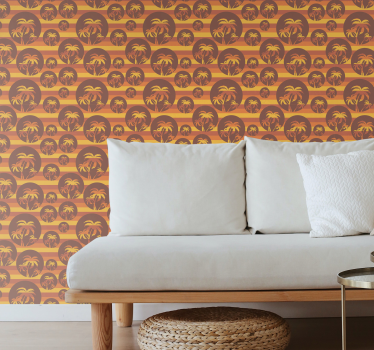Tapet vintage model de paradis tropical - TenStickers