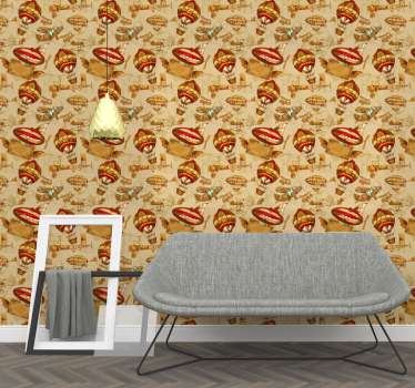 Tapet vintage sufragerie - TenStickers